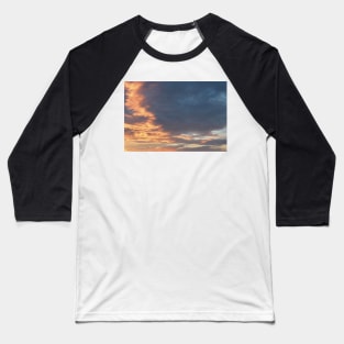 clouds sunset summer evening aesthetic photography blue grey pink purple orange Baseball T-Shirt